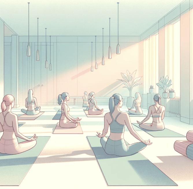 ヨガとピラティス風景